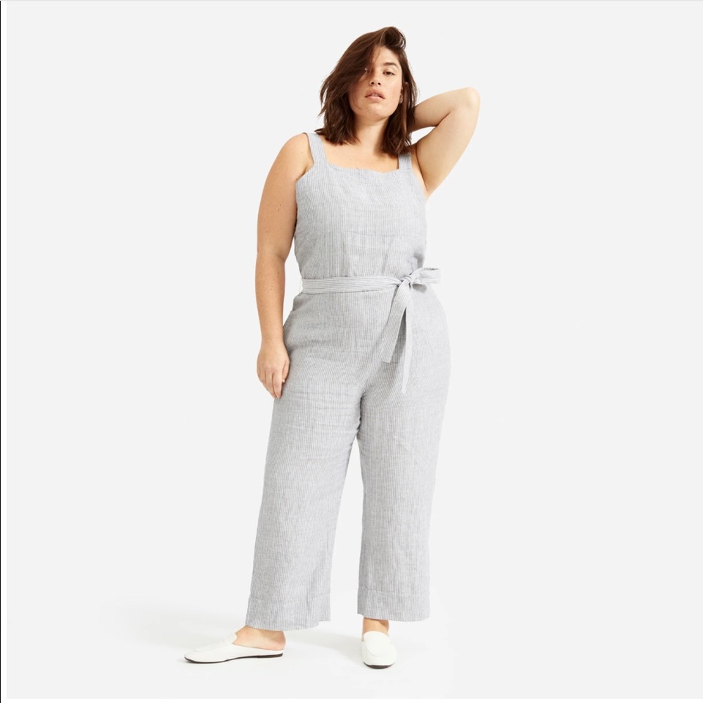 Everlane The Linen Square-Neck Jumpsuit